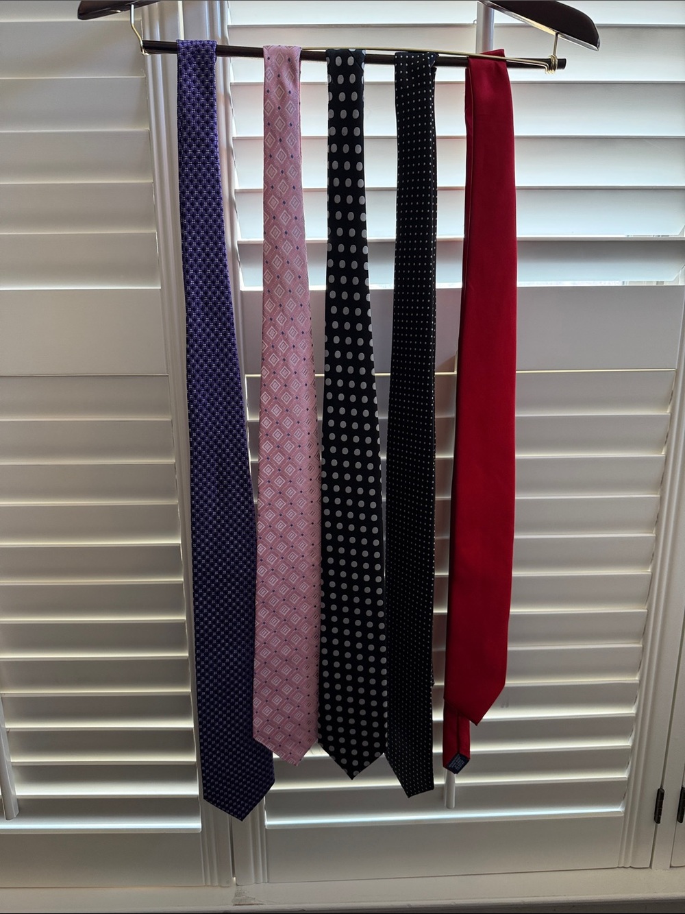 Classic Men's Tie Set in Purple, Pink, Black, and Red